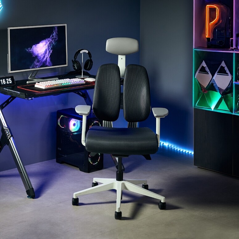 듀오백,[무료시공] 듀오백 게임즈 DX2-CW 컴퓨터 게이밍의자 DX2-HDA-CW