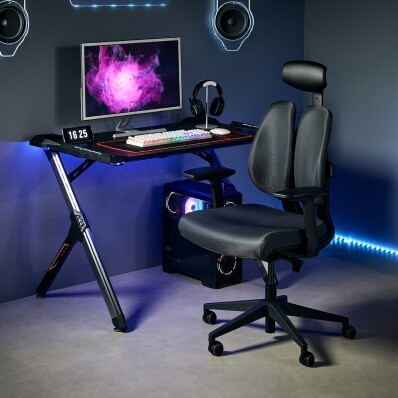 [무료시공] 듀오백 게임즈 DX2-C 컴퓨터 게이밍의자 DX2-HDA-C