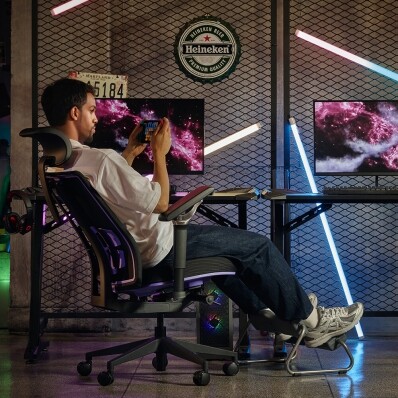 [무료시공] 듀오백 게임즈 DX3-C 메쉬 사무용 컴퓨터 책상 게이밍 의자 DX3-HLDA-C